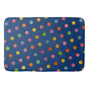 Niedlich Spaß Moderne blaue mehrfarbige Polka-Punk Badematte
