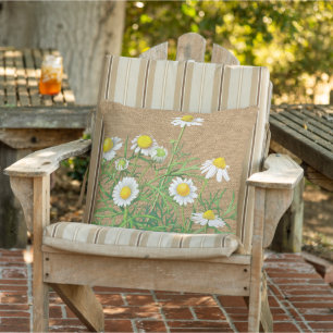 Niedlich Spaß Vintage Chamomile Floral Imitate Ju Kissen