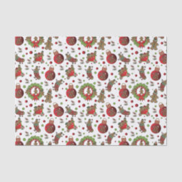 Niedlich Spaß Weihnachten Lebkuchen Männer Seidenpapier