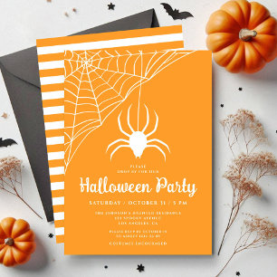 Niedlich Spider Halloween-Party Einladung