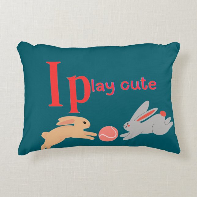 Niedlich spielen dekokissen (Vorderseite)