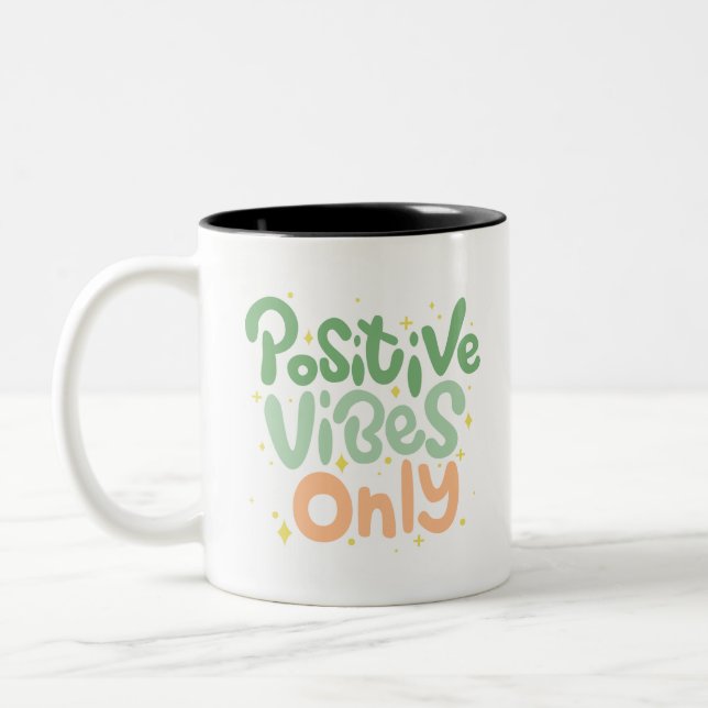 Niedlich spielend Positive Vibes nur Tasse (Links)