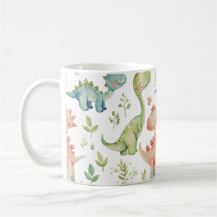 Niedlich spielende Dinosaurier Kaffeetasse