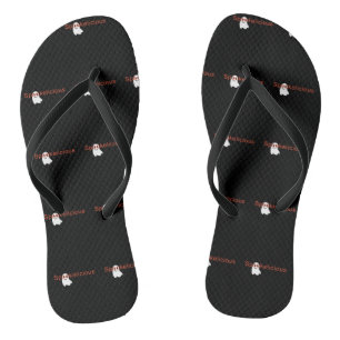 Niedlich Spookelicious Augenbrille lächelnd Geist Flip Flops