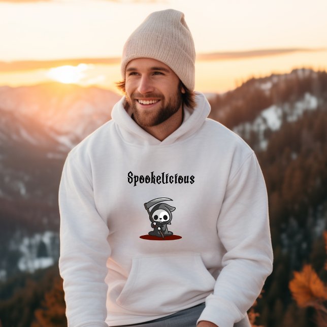 Niedlich Spookelicious Halloween Grim Sensenmann Hoodie (Von Creator hochgeladen)