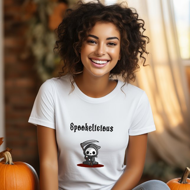 Niedlich Spookelicious Halloween Grim Sensenmann T-Shirt (Von Creator hochgeladen)