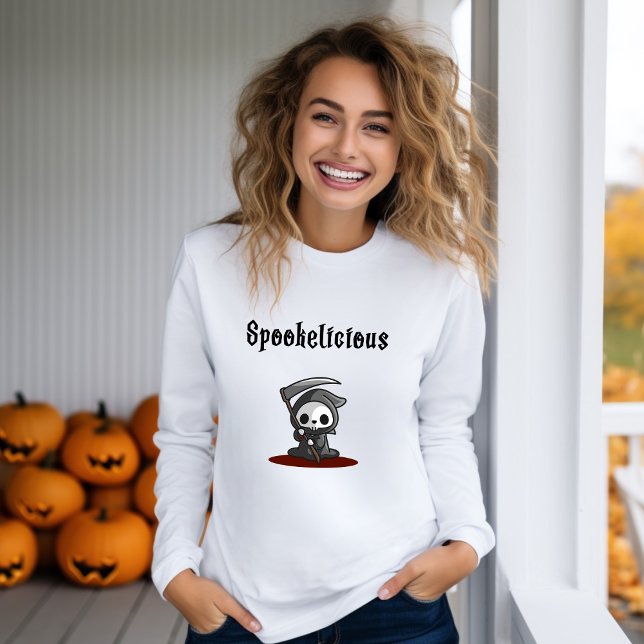 Niedlich Spookelicious Halloween Grim Sensenmann T-Shirt (Von Creator hochgeladen)