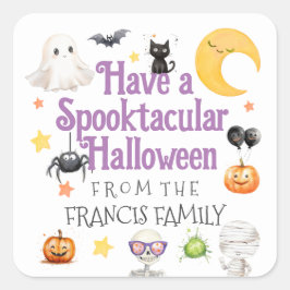 Niedlich Spooktacular Halloween Quadratischer Aufkleber