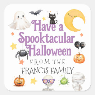 Niedlich Spooktacular Halloween Quadratischer Aufkleber