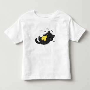 Niedlich Spooky Black Cat und sein Lemon Kleinkind T-shirt