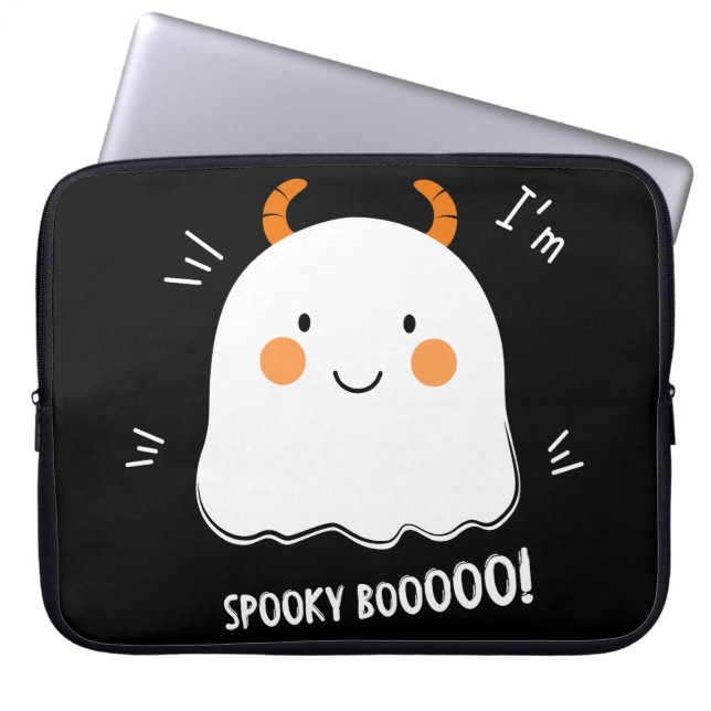 Niedlich Spooky Boo Demon Ghost Laptopschutzhülle (Vorderseite)