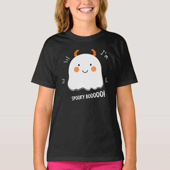 Niedlich Spooky Boo Demon Ghost T-Shirt (Vorderseite)