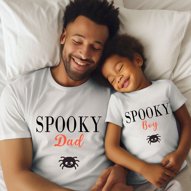 Niedlich Spooky Boy Family Halloween Spider T-Shirt (Von Creator hochgeladen)