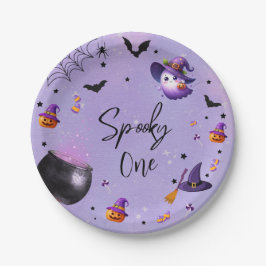 Niedlich Spooky Erstes Geburtstag Halloween-Party  Pappteller