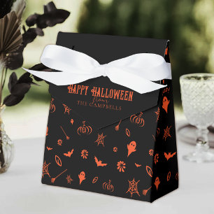 Niedlich Spooky Ghost Black Orange Halloween Geschenkschachtel