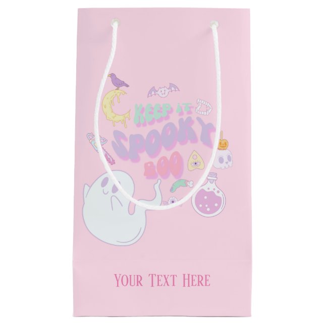 Niedlich Spooky Ghost & Gang Pastell Halloween Kleine Geschenktüte (Vorderseite)