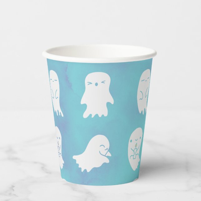 Niedlich Spooky Ghost Halloween Paper Cups Pappbecher (Vorderseite)