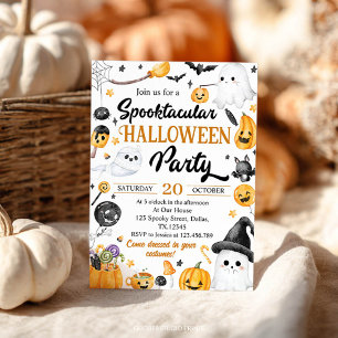 Niedlich Spooky Ghost Halloween-Party Einladung