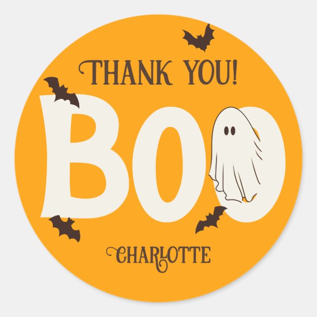 Niedlich Spooky Ghost Halloween Teen Geburtstag Runder Aufkleber (Vorderseite)