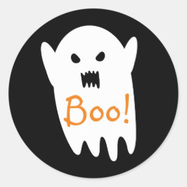 Niedlich Spooky Ghost Sprichwort Boo Runder Aufkleber