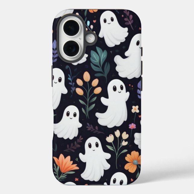 Niedlich Spooky Ghosts Halloween iPhone Case (Rückseite)