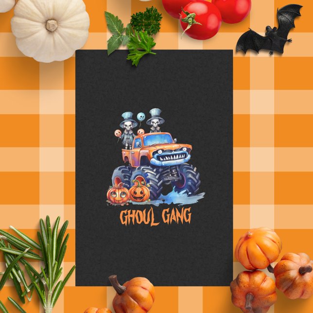 Niedlich Spooky Ghoul Gang Skeletons Truck Hallowe Seidenpapier (Von Creator hochgeladen)