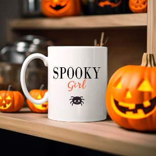 Niedlich Spooky Girl Family Halloween Spider Zweifarbige Tasse