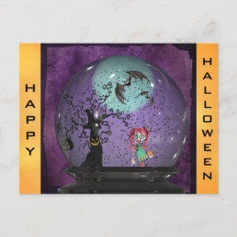 Niedlich Spooky Gothic Halloween Postkarte