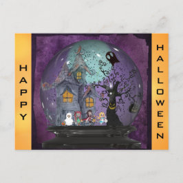 Niedlich Spooky Gothic Halloween Postkarte