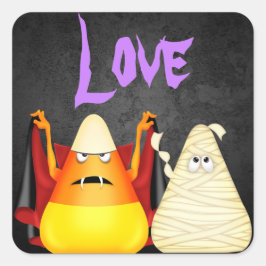 Niedlich Spooky Halloween Candy Corn LIEBE Sticker