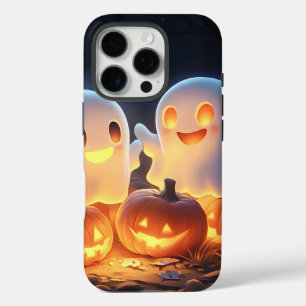 Niedlich Spooky Halloween Cartoon Ghosts Glows Pum iPhone 16 Pro Hülle