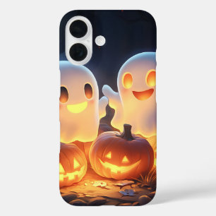 Niedlich Spooky Halloween Cartoon Ghosts Glows Pum iPhone 16 Hülle