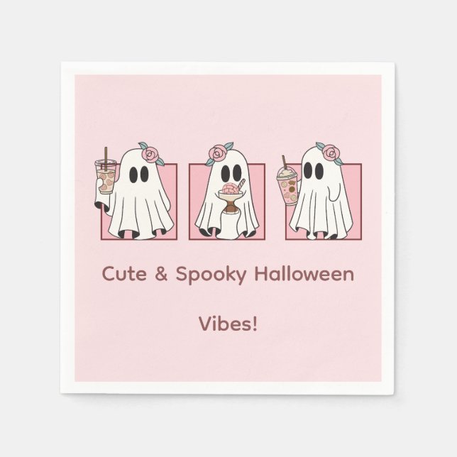 Niedlich & Spooky Halloween Paper Napkins Kawaii P Serviette (Vorderseite)