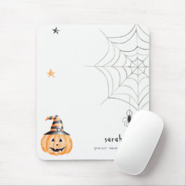 Niedlich Spooky Halloween Pumpkin Spider Webstars Mousepad