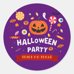 Niedlich & Spooky! Halloween Trick oder Treat Part Runder Aufkleber