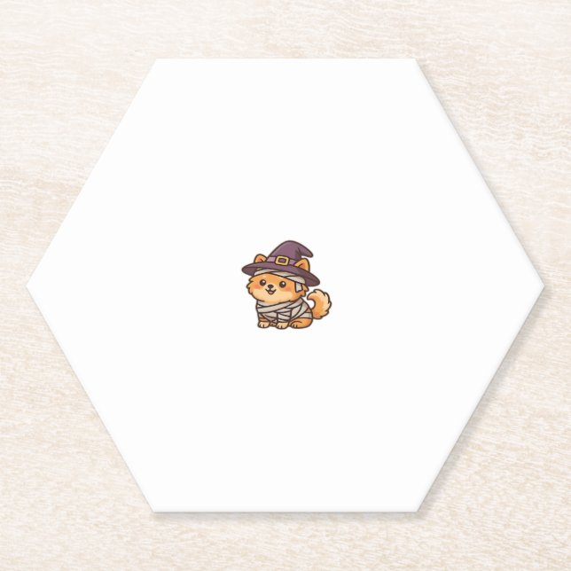 Niedlich Spooky Hund � Kawaii Halloween Welpenklas Untersetzer (Vorderseite)