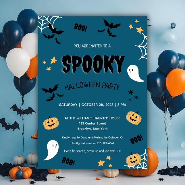Niedlich Spooky Kids Halloween-Party Einladung (Von Creator hochgeladen)