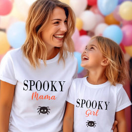 Niedlich Spooky Mama Family Halloween Spider T-Shirt