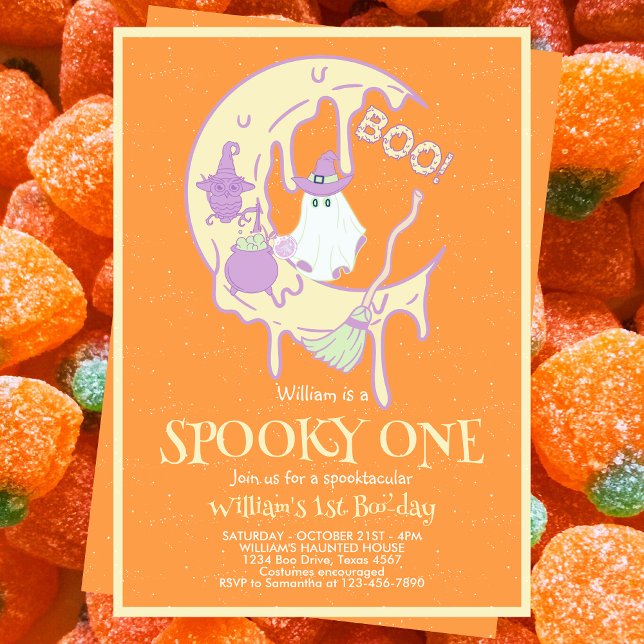 Niedlich Spooky One Ghost Moon Halloween 1. Geburt (Von Creator hochgeladen)