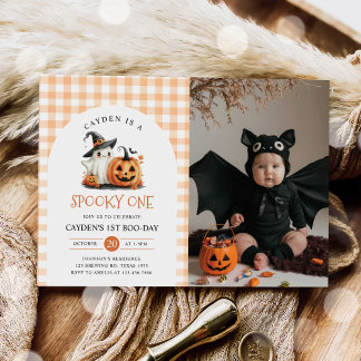 Niedlich Spooky One Halloween Ghost 1. Geburtstag  Einladung