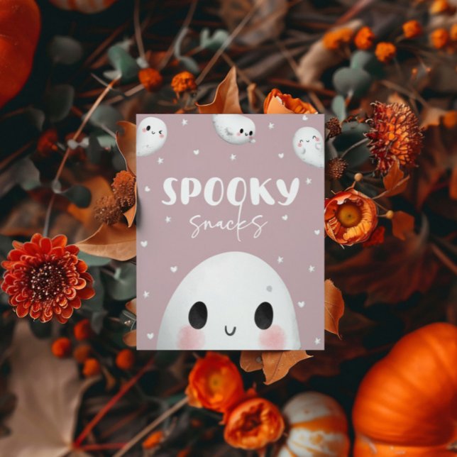 Niedlich Spooky One Halloween Snacks Sign Poster (Von Creator hochgeladen)