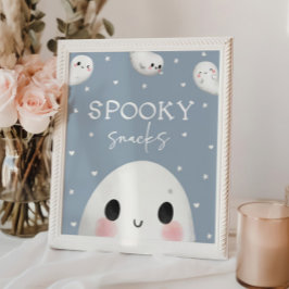 Niedlich Spooky One Halloween Snacks Sign Poster