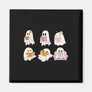 Niedlich Spooky Reading Book Halloween Fall Ghost Magnet