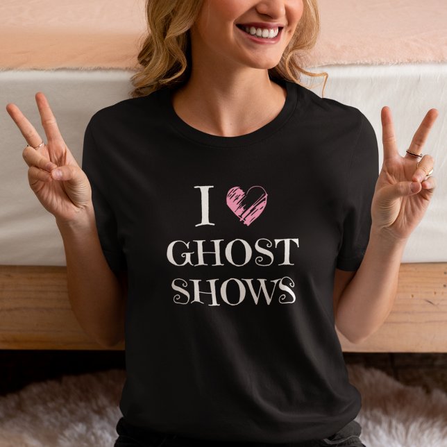 Niedlich Spooky Season Ghost zeigt Schwarzes Hallo Tri-Blend Shirt (Von Creator hochgeladen)