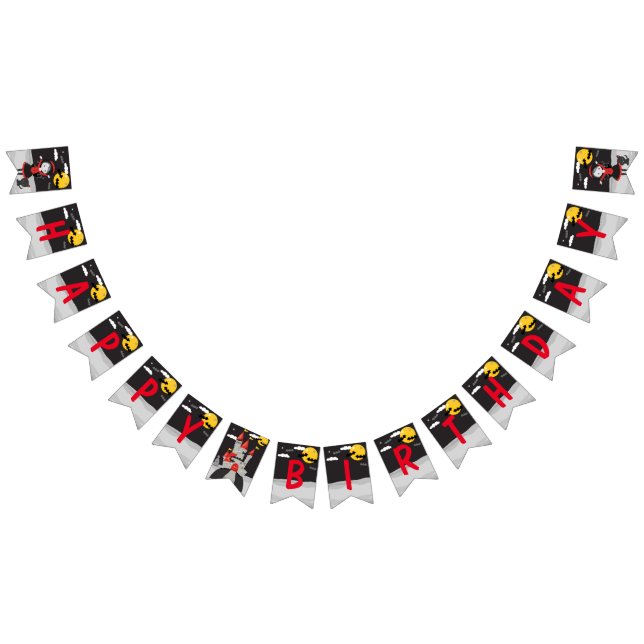 Niedlich Spooky Vampire Girl Halloween Kindergebur Wimpelkette (Alle)