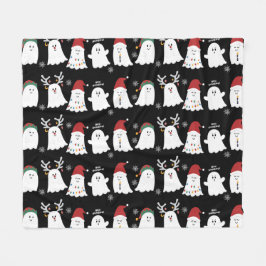 Niedlich Spooky Weihnachtsgeister Fleece Blanket