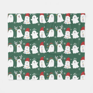 Niedlich Spooky Weihnachtsgeister Fleece Blanket