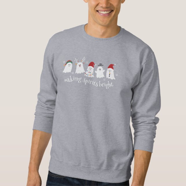 Niedlich Spooky Weihnachtsgeister Sweatshirt (Vorderseite)
