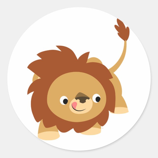 Niedlich Spright Cartoon Lion Sticker (Vorderseite)