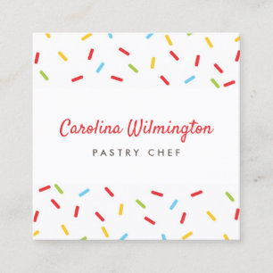 Niedlich Sprinkles Bäckerei Dessert Catering Kondi Quadratische Visitenkarte
